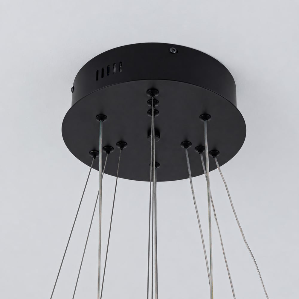 31" 6-Light LED Chandelier with Starry Projection, Dimmable & Adjustable window image
