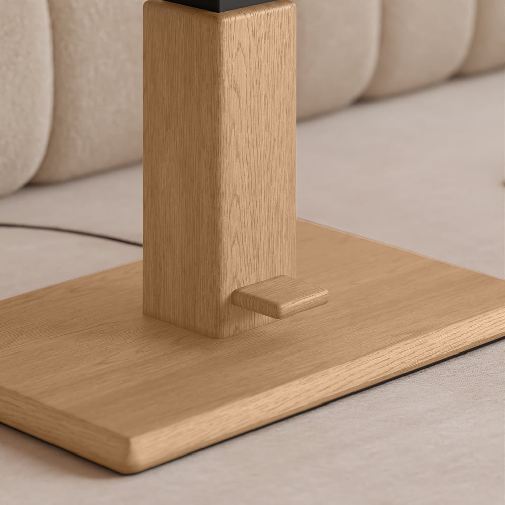 120 cm Natural Veneer Pedal-Control Lift-Top Coffee Table window image
