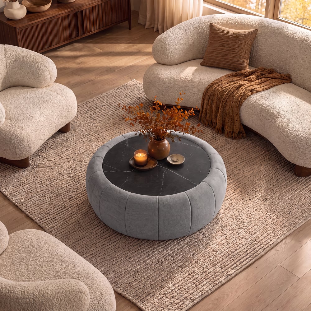 99cm Performance Chenille Multi-Functional Ottoman With Storage And Coffee Table In One window image