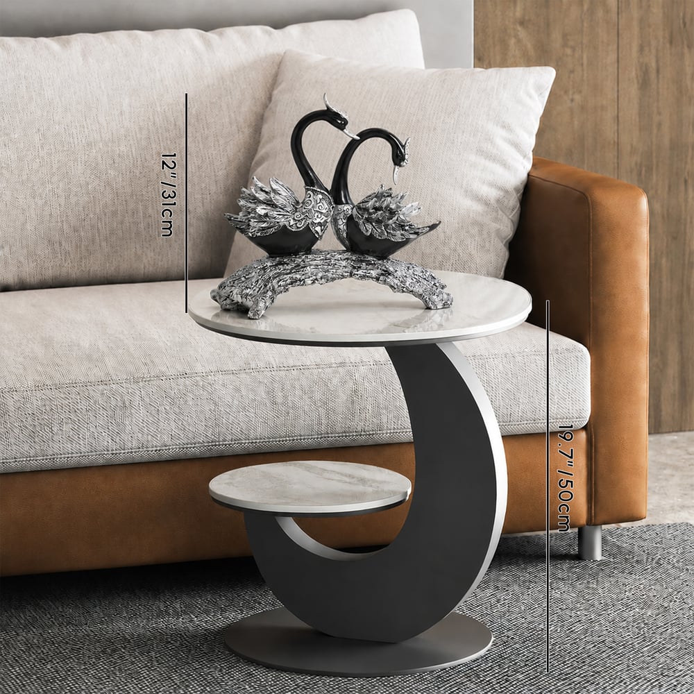 Sculpture de couple de cygnes en résine noir et argent pour décoration de table Poids, dimensions, image