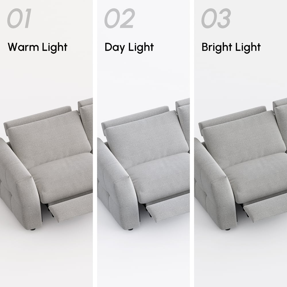 Glidio Chenille Power Reclining Sofa with Adjustable Headrests window image
