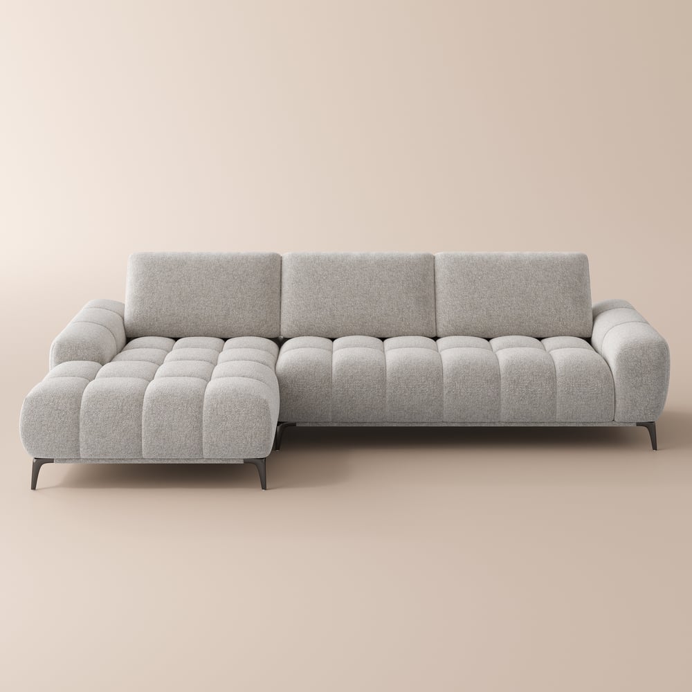 Chaise Chenille Adjustable Backrest Sectional Sofa window image