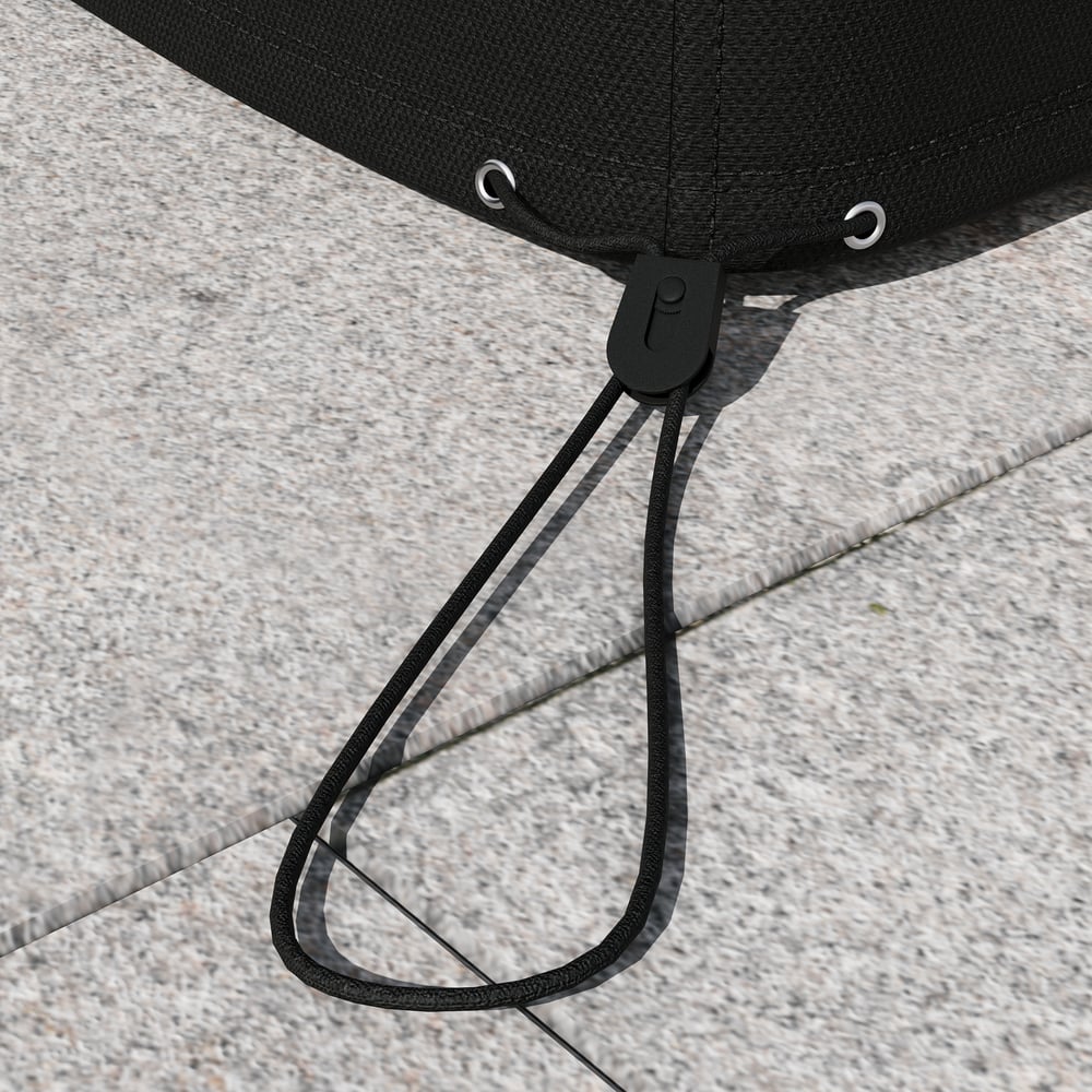 600D Tough Canvas Waterproof Outdoor Patio Furniture Set Covers in Black window image