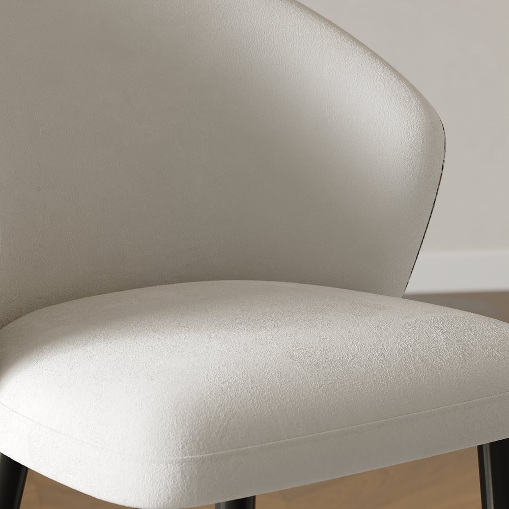 Arcora White Velvet Bar Stool with Upholstered, 1 Piece window image