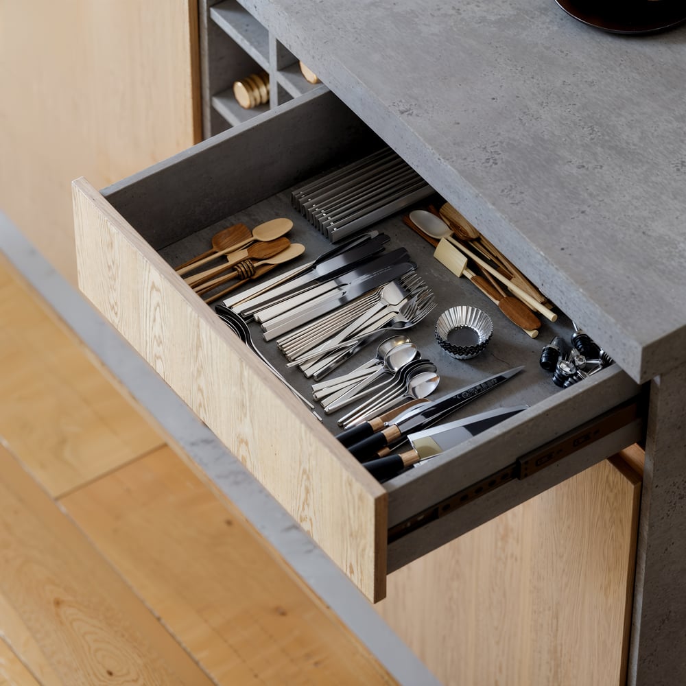 72"  Japandi Gray Wood Kitchen Island with Multi-Storage and LED Light window image