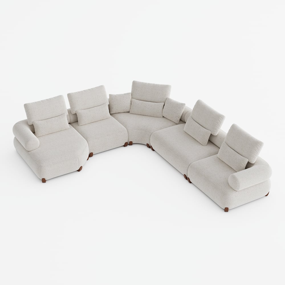 L-Shaped Chenille Adjustable Backrest Sectional Sofa window image