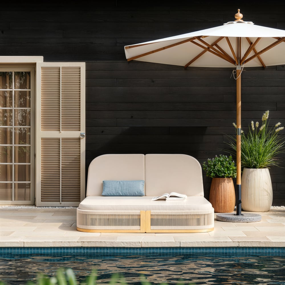 Costra Outdoor Handwoven Rope Reclining Chaise Lounge window image