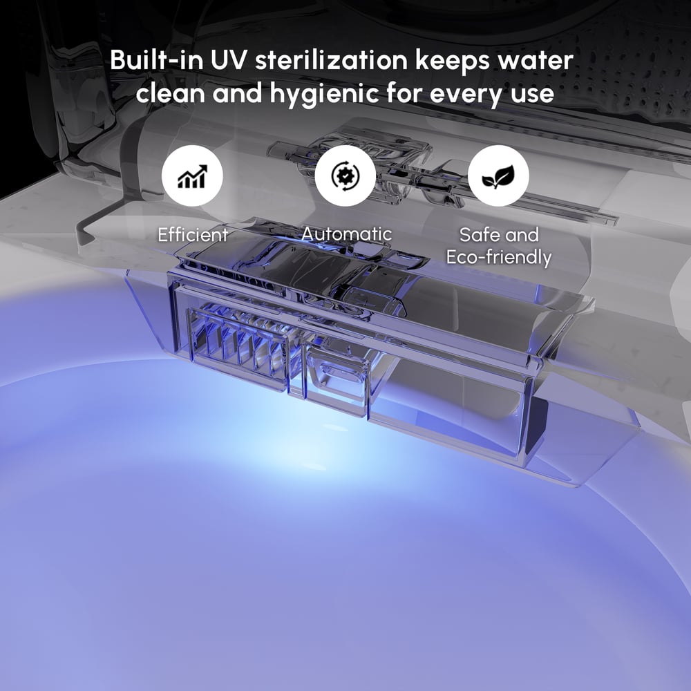 Glowin K5 Smart Bidet Toilet with Auto Open, Built-in Tank, Child Seat, cUPC ETL CEC&ADA window image