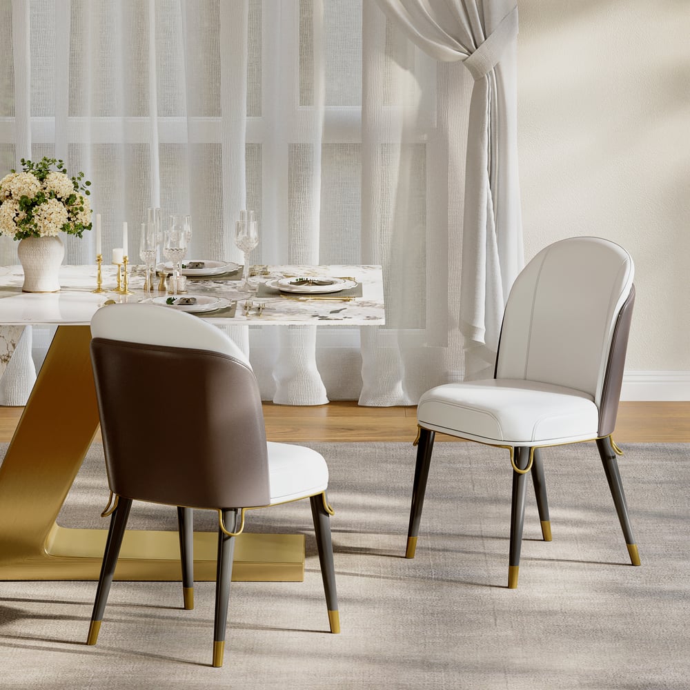 Dining Set 63" Modern Rectangle Sintered Stone Dining Table with 4 Chairs window image