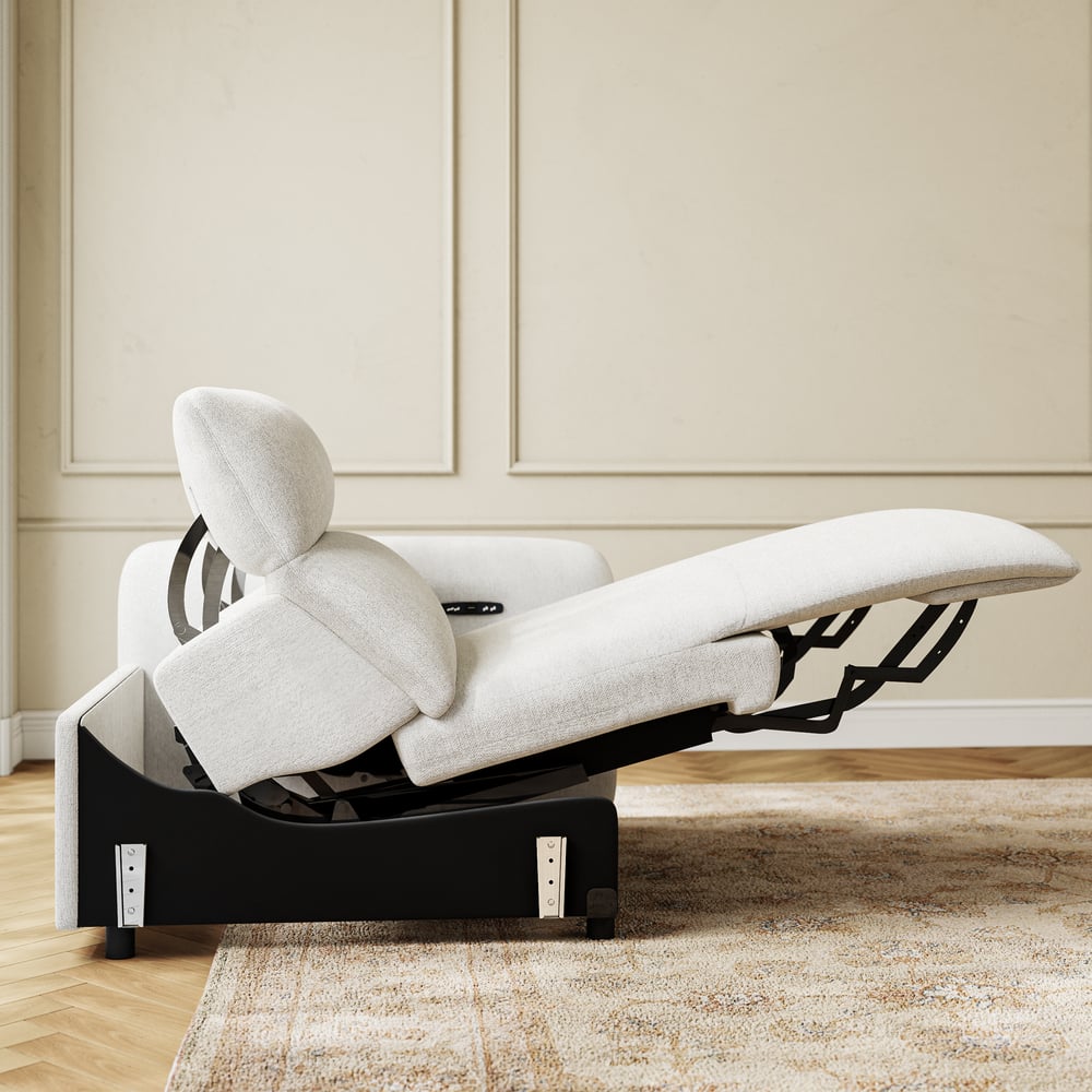 89" Chenille Electric Zero Gravity Sofa window image