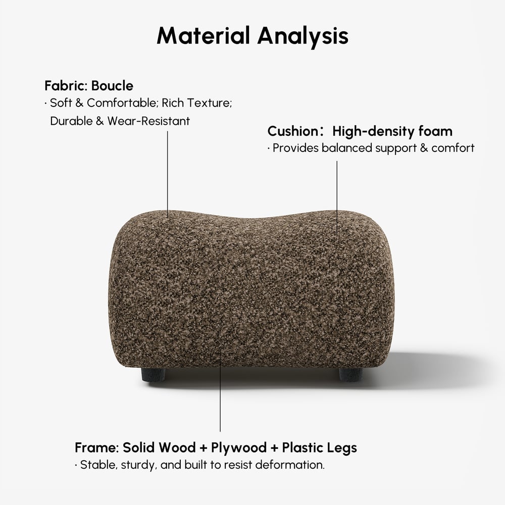 Pouf courbé 15" Performance Boucle image de fenêtre