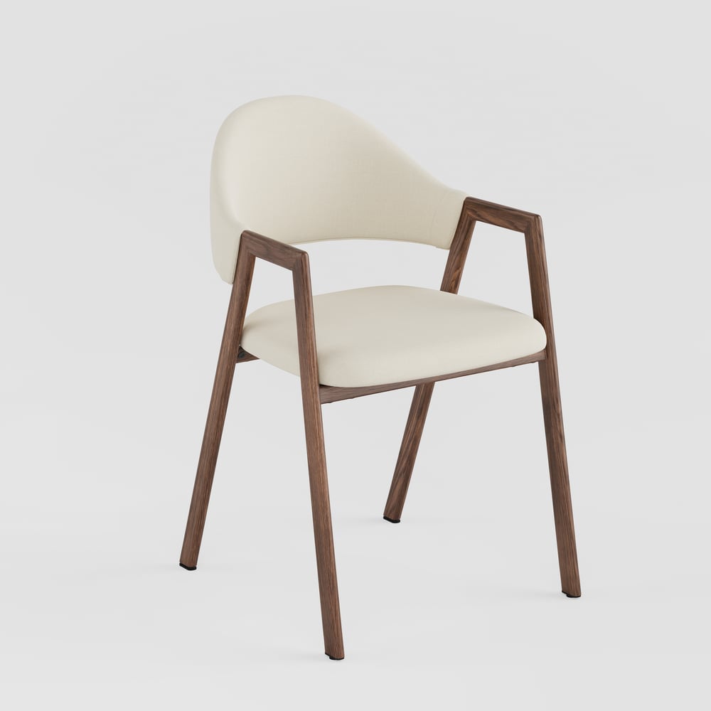 Chaise de salle à manger en lin blanc chaud, lot de 2 image de fenêtre