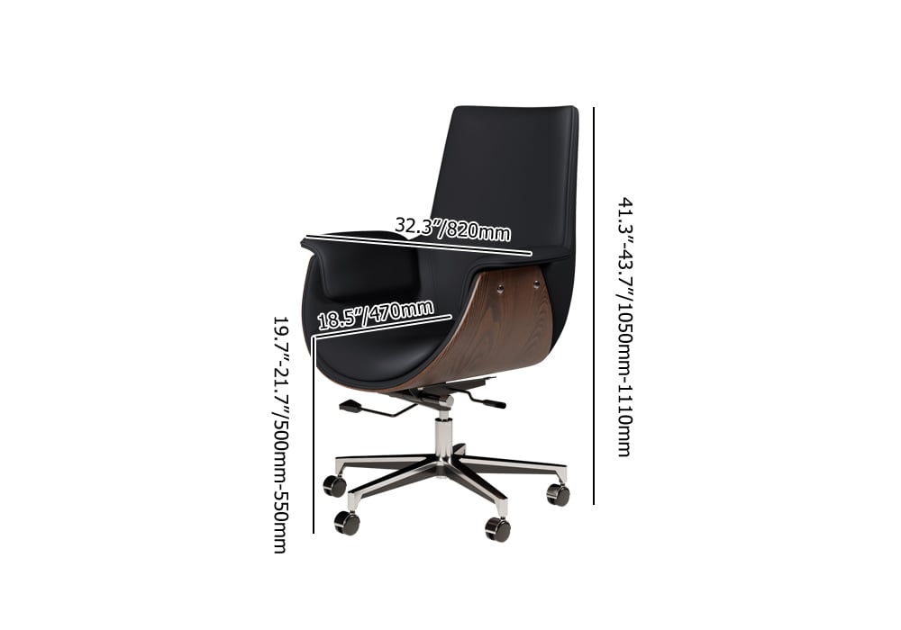 Walnut Double Desk with Drawers & 2 Black PU Leather Modern Home Office Chairs weights dimensions image