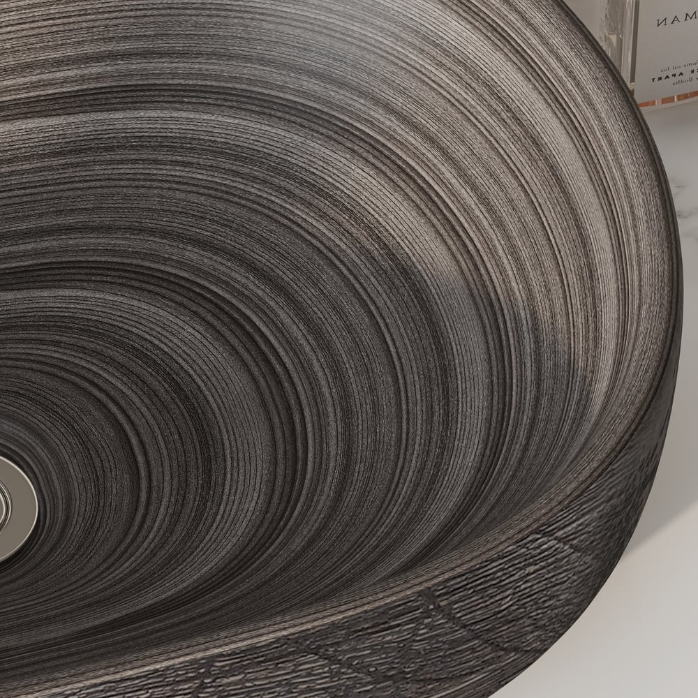 Lavabo de salle de bain ovale en céramique de 48cm – Vasque à poser émaillée mate image de fenêtre