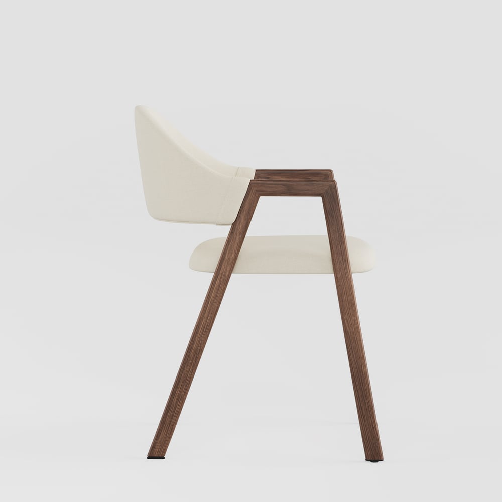 Chaise de salle à manger en lin blanc chaud, lot de 2 image de fenêtre