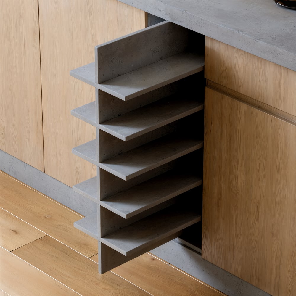 72"  Japandi Gray Wood Kitchen Island with Multi-Storage and LED Light window image