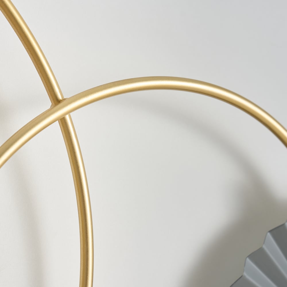 46" Modern Wall Mirror – Geometric Iron Art Decorative Mirror window image