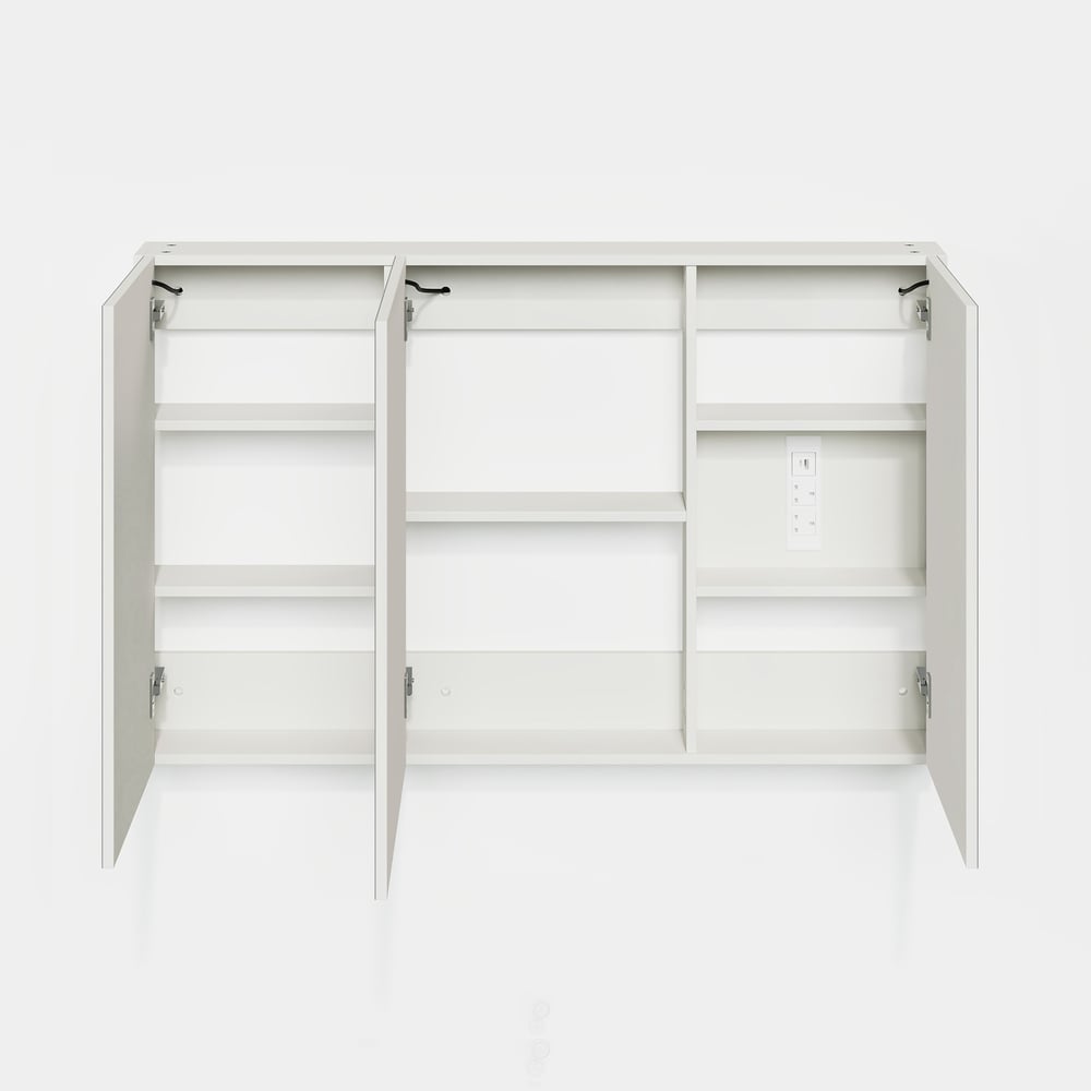 120cm Modern Wall-mounted LED Bathroom Medicine Cabinet Vanity Mirror with Storage window image