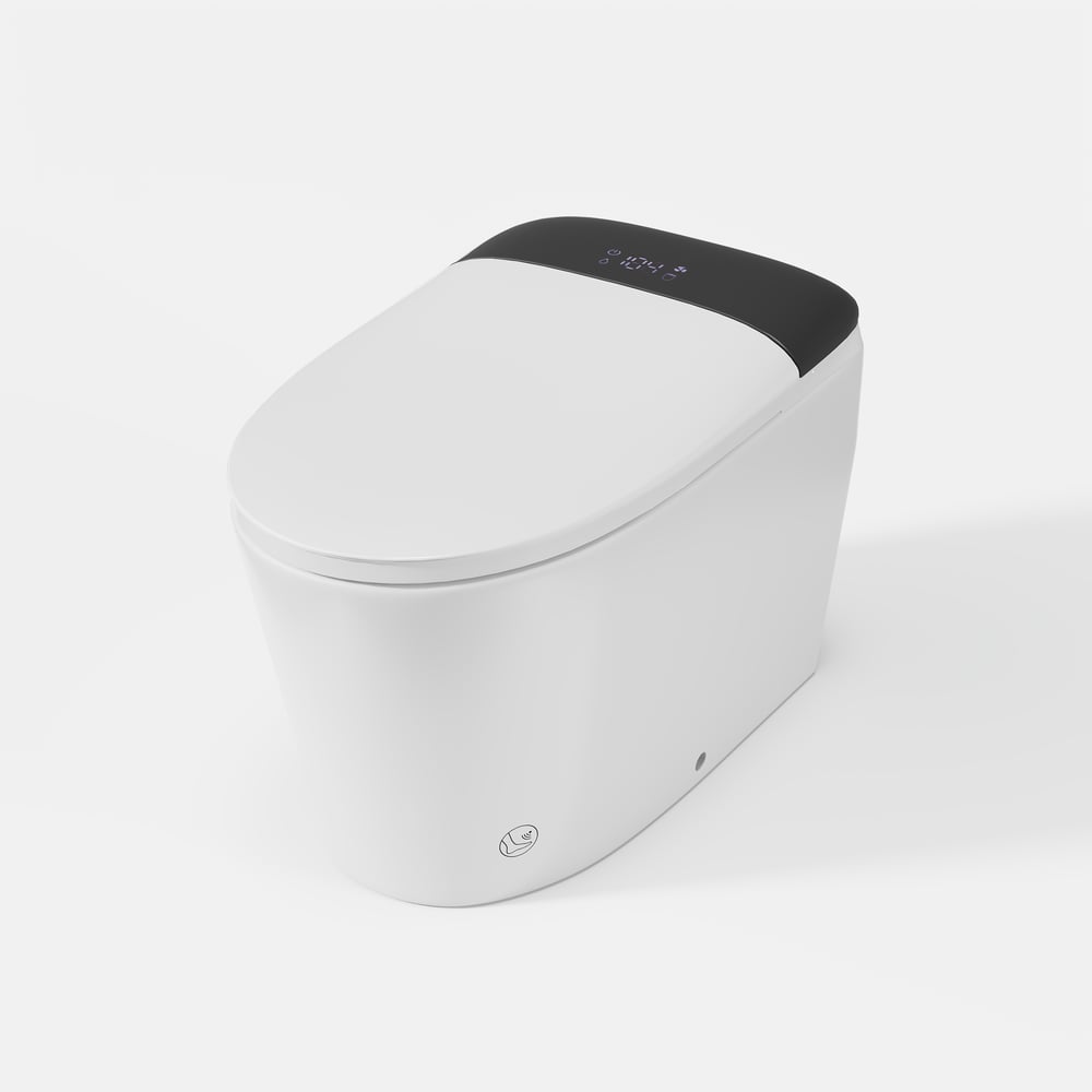 Smart Bidet Toilet with Built-in Tank, Foam Shield, ADA Seat Height, Auto-Open Lid window image