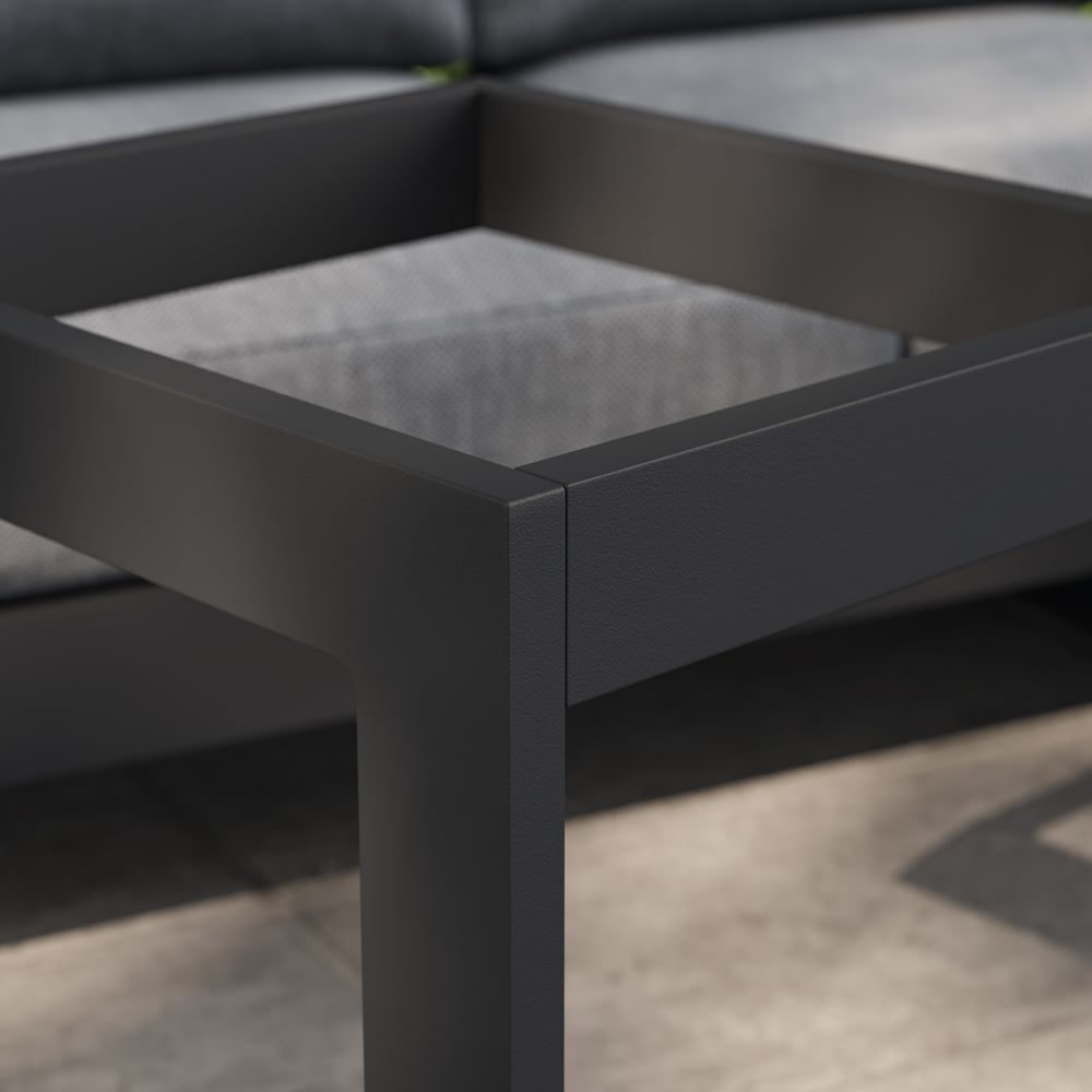 Tevara Outdoor Teak & Aluminum Solar Side Table (17") window image