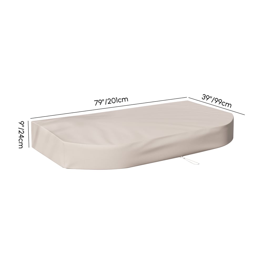 Tevara Outdoor 600D Tough Canvas Waterproof Patio Furniture Covers in Ivory weights dimensions image