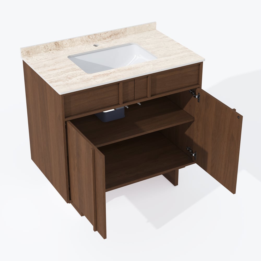 Panvyr 92cm Single Bathroom Vanity with Sink and Sintered Stone Top window image