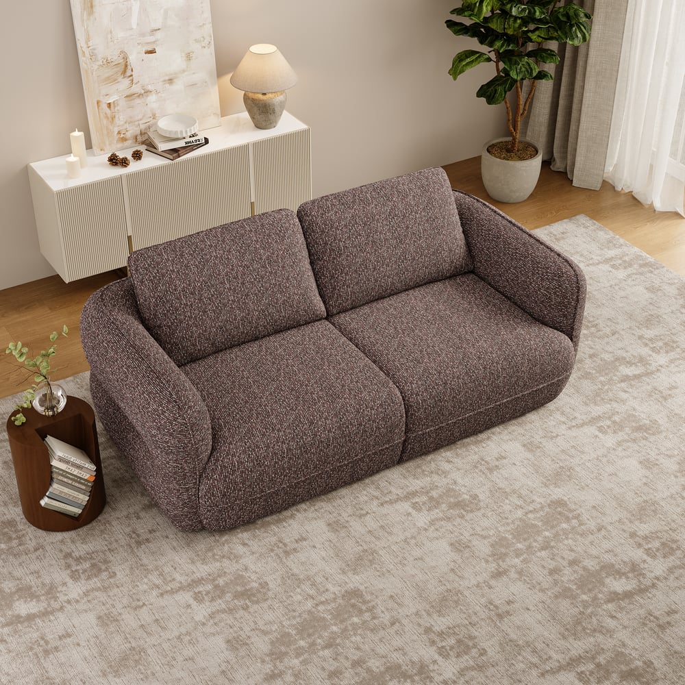 Canapé-lit convertible électrique 2 places en chenille moderne de 220 cm avec télécommande image de fenêtre