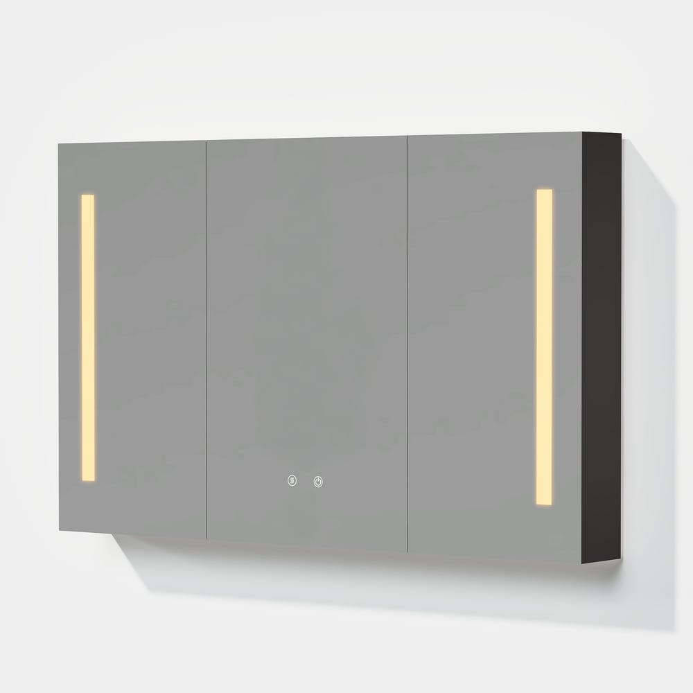 47" Modern Wall-mounted LED Bathroom Medicine Cabinet Vanity Mirror with Storage window image