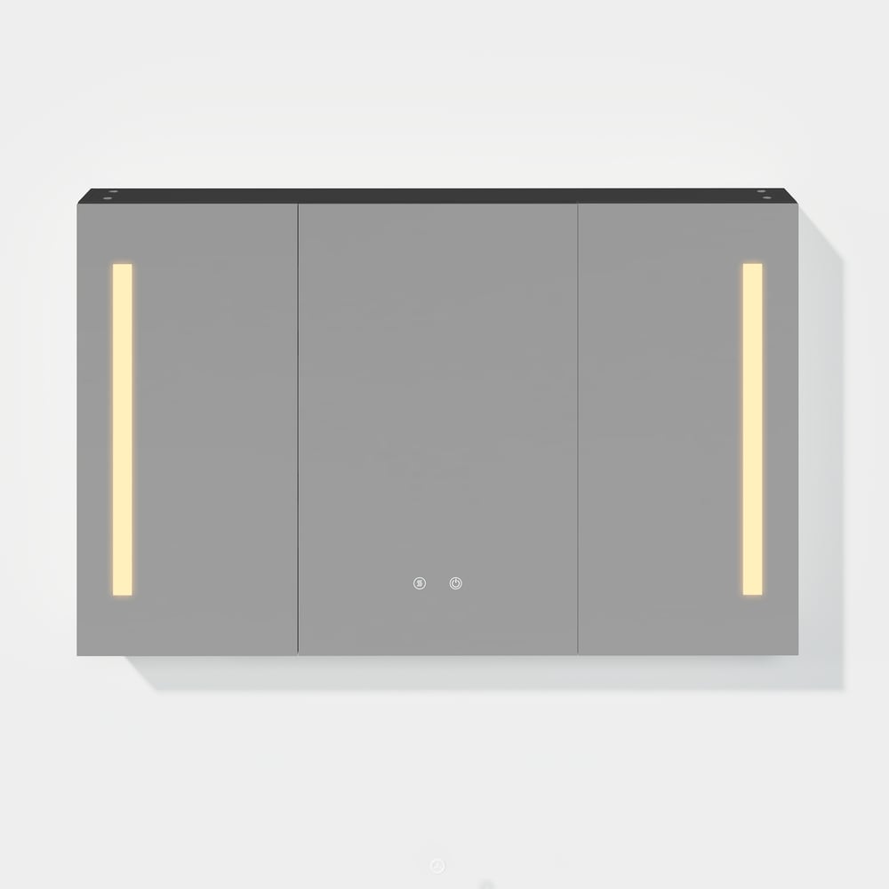 47" Modern Wall-mounted LED Bathroom Medicine Cabinet Vanity Mirror with Storage window image