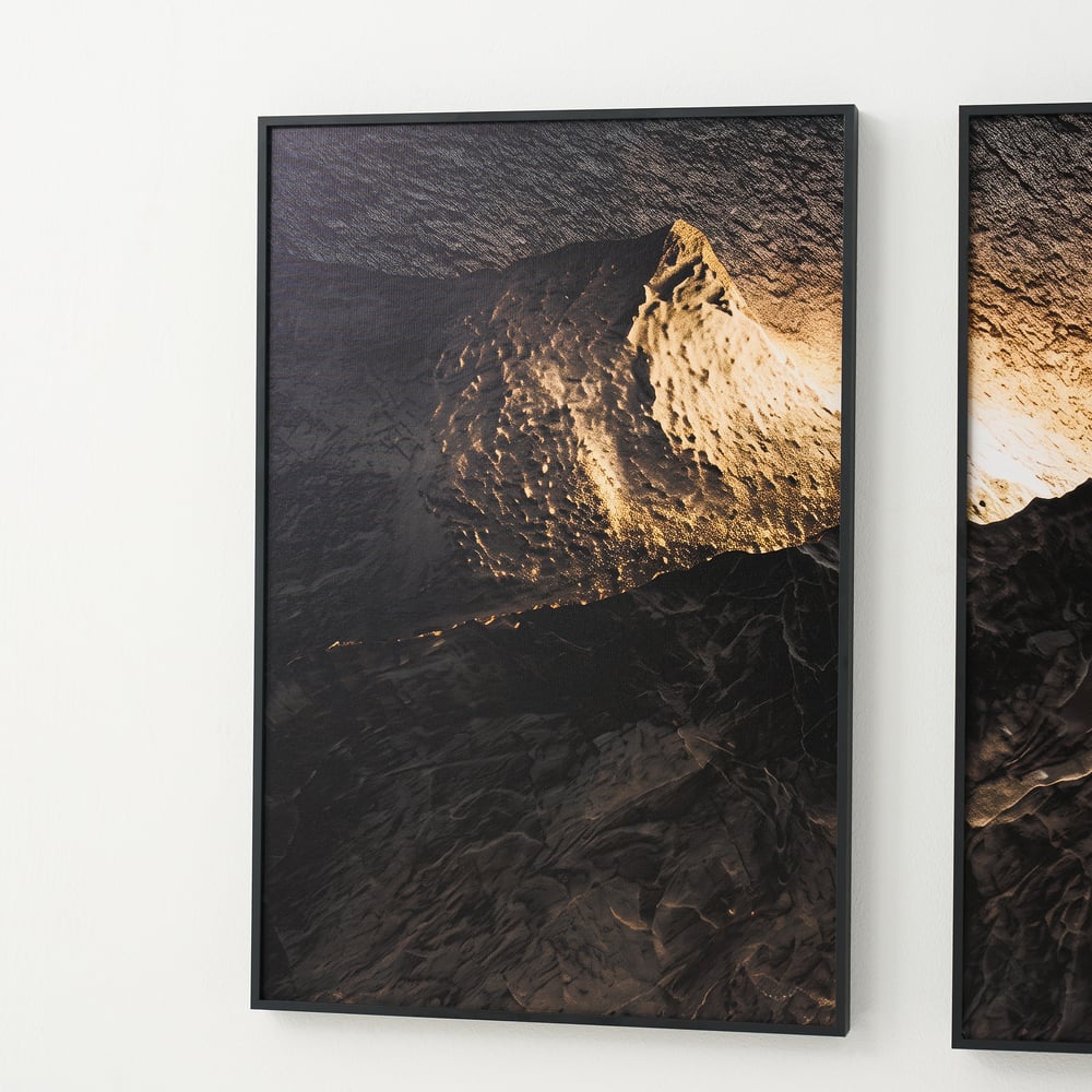 3-Piece Framed Abstract Canvas Wall Art Set with Black Aluminium Frames window image