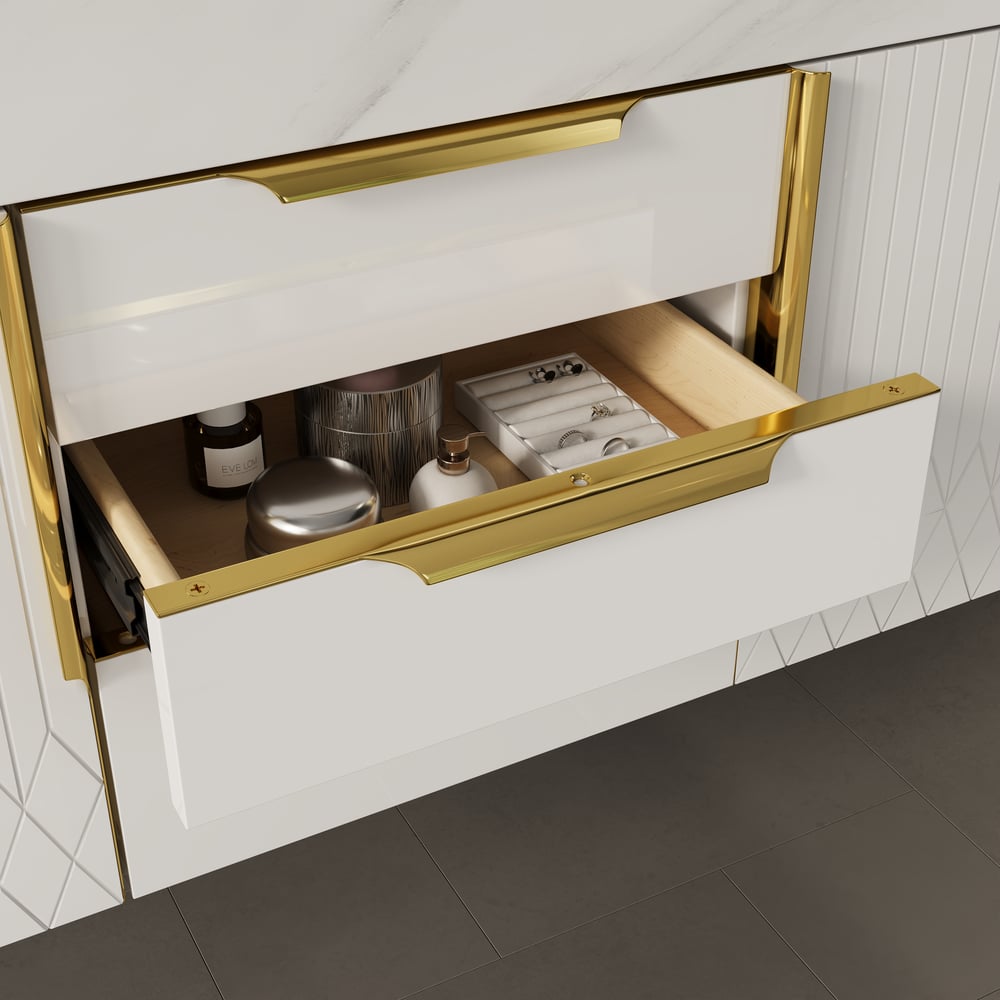 Aro 120cm Floating Double Bathroom Vanity with Sink and Sintered Stone Top window image