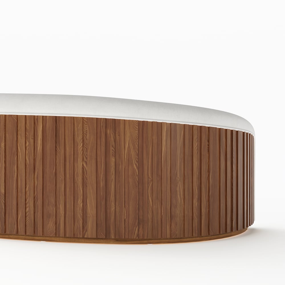 Aura 109" 2-Piece Chenille Upholstered Curved Sectional Sofa window image