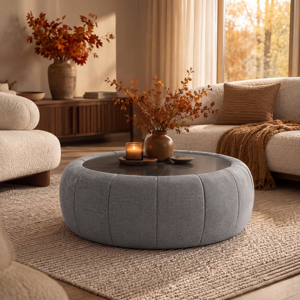 99cm Performance Chenille Multi-Functional Ottoman With Storage And Coffee Table In One window image