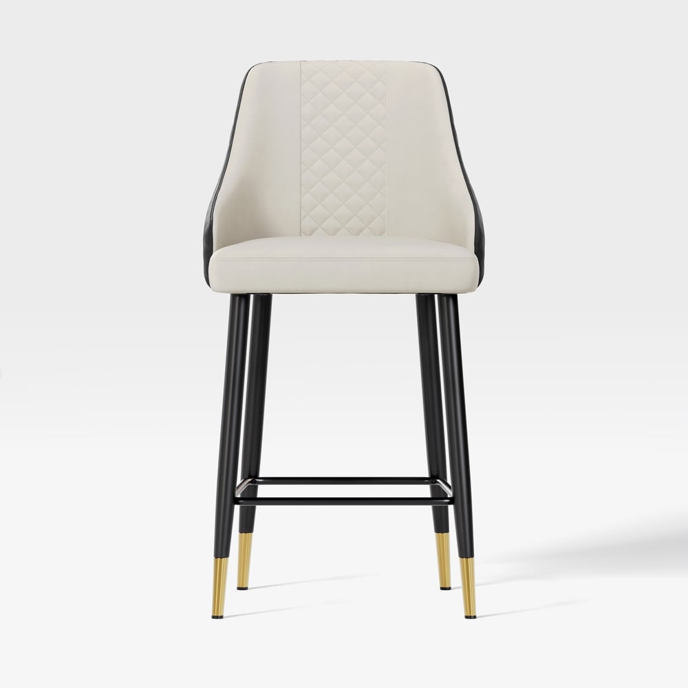 Diamic Black Faux Leather Upholstered Counter Stool, 1 Piece window image
