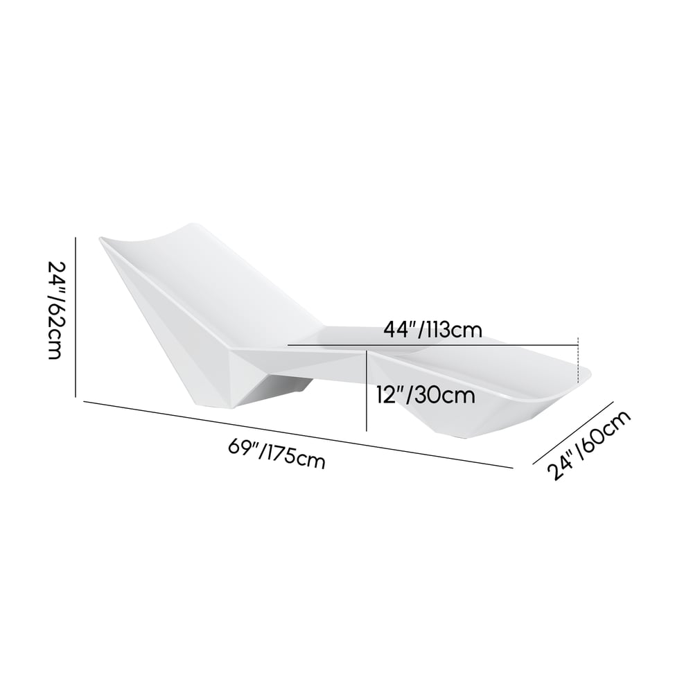 Outdoor Weather-Resistant Pool Chaise Lounge weights dimensions image