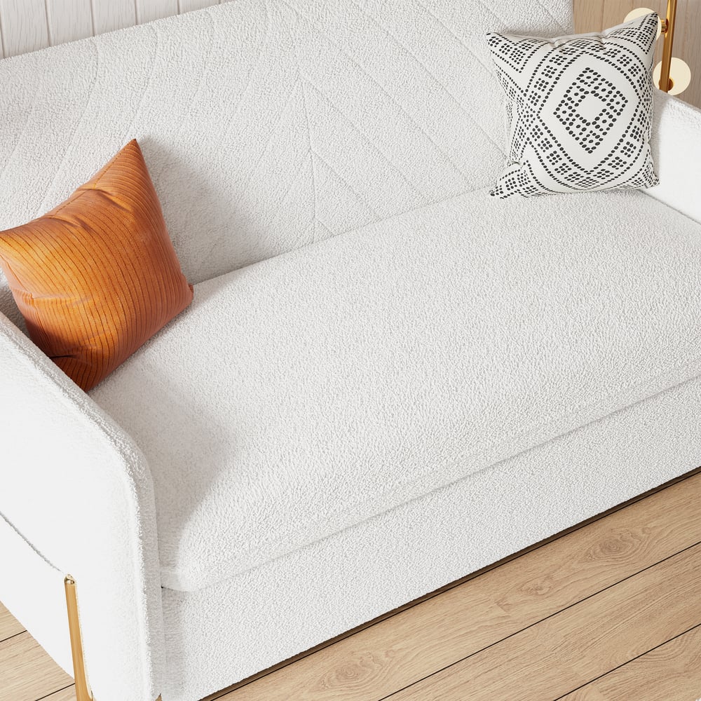 1524mm Queen 3-Seater Boucle Convertible Sleeper Sofa window image