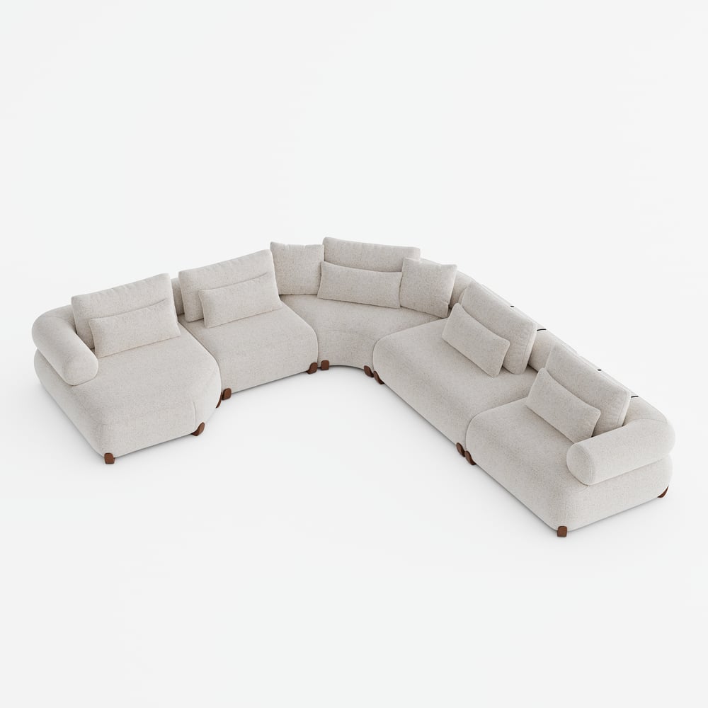 L-Shaped Chenille Adjustable Backrest Sectional Sofa window image