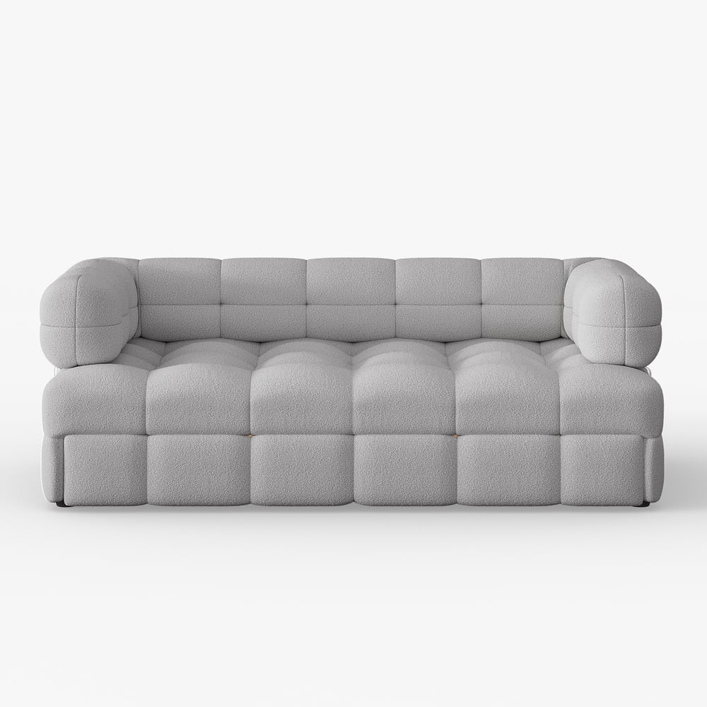 76" Queen 3-Seater Boucle Convertible Sleeper Sofa window image