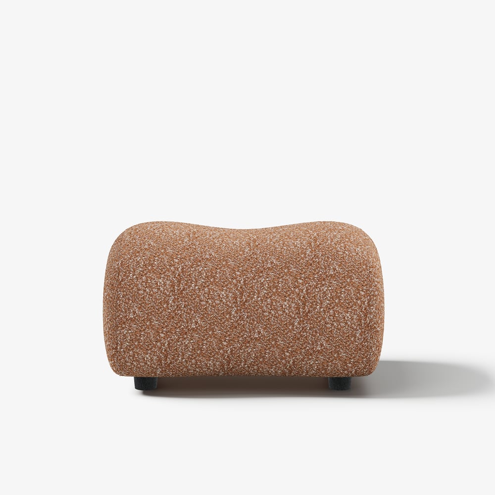 15" Boucle Curve Ottoman window image