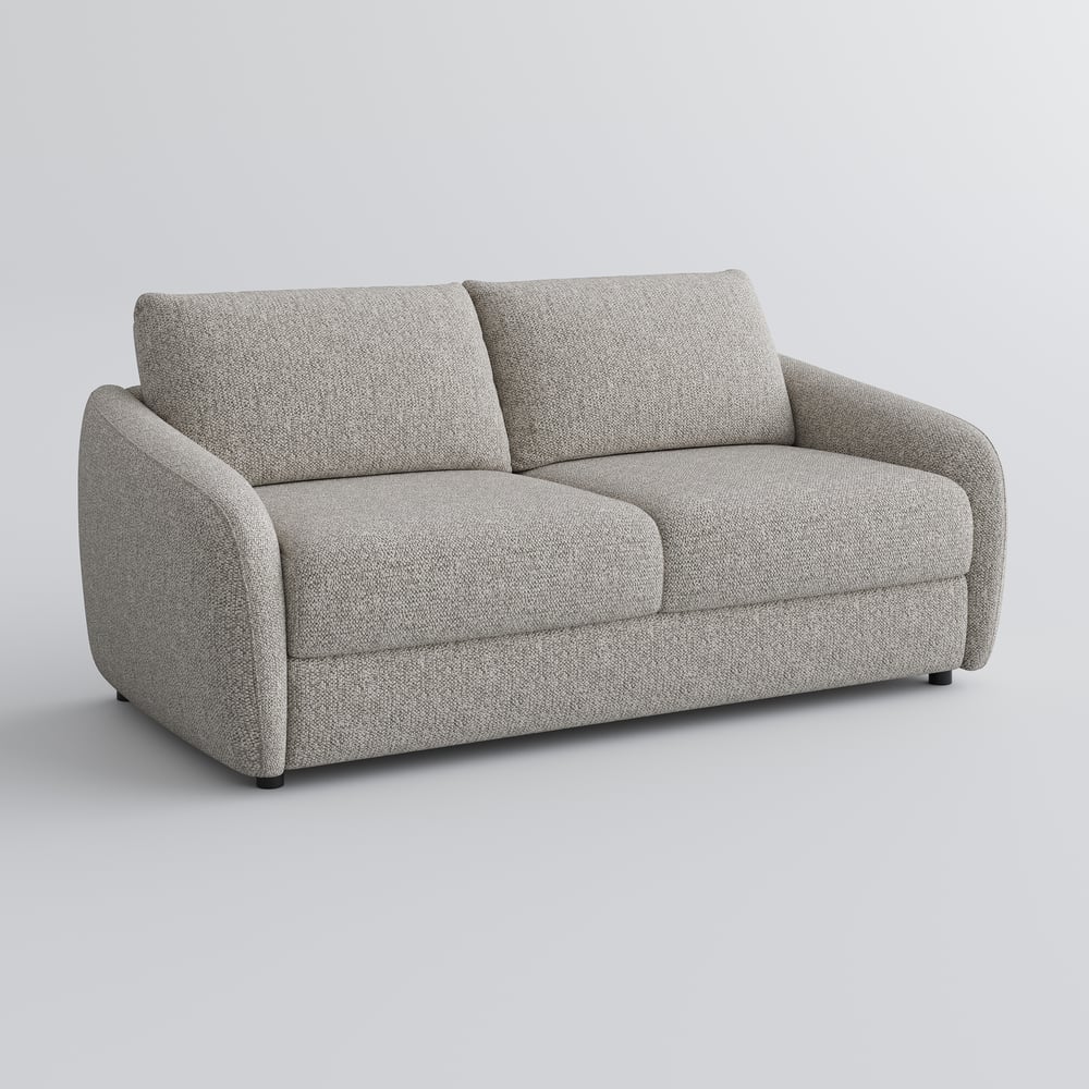 Sofá-cama de chenille com desempenho moderno Imagem da janela