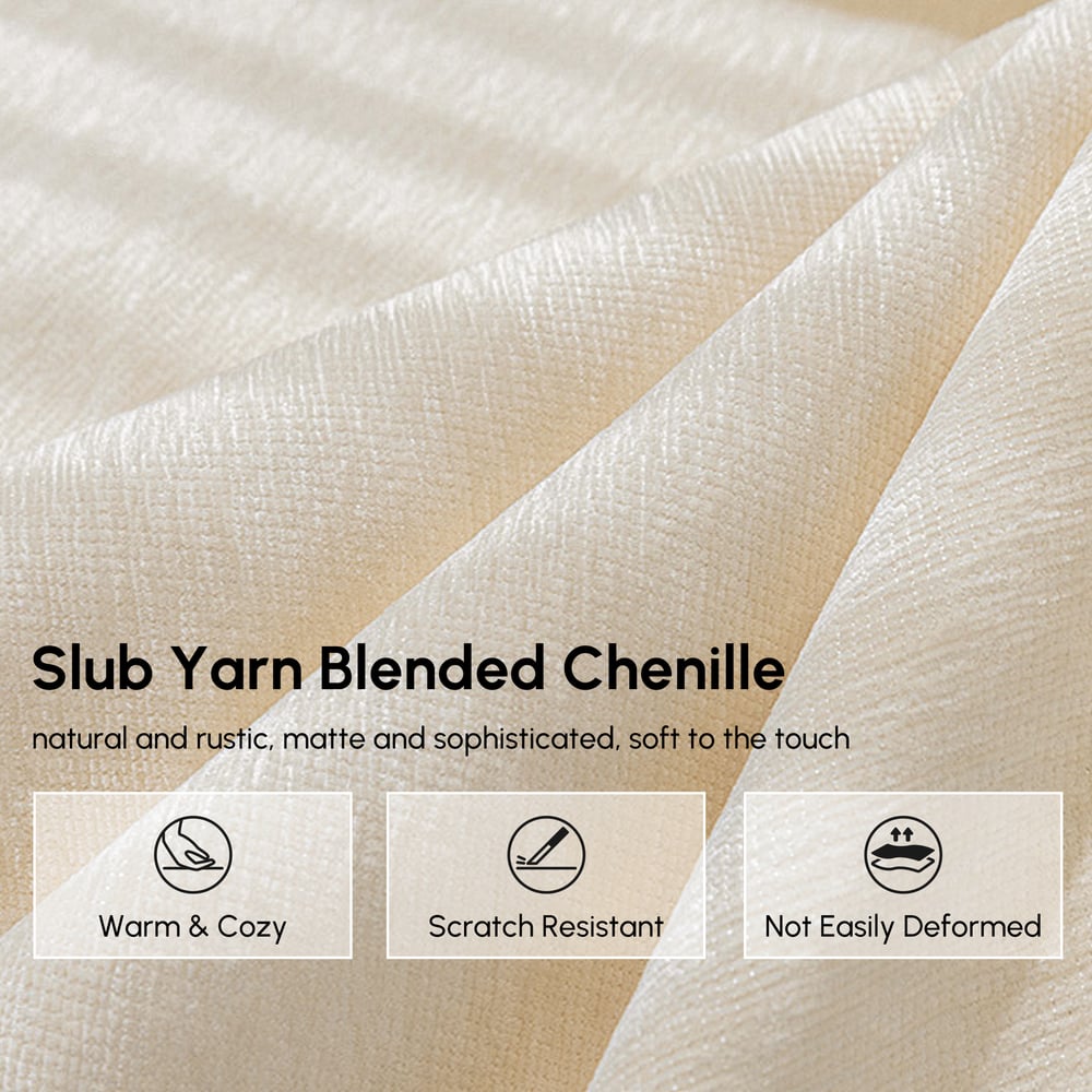 Aura 109" 2-Piece Chenille Upholstered Curved Sectional Sofa window image