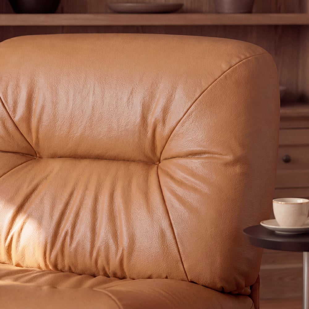 Leather Power Swivel Rocker Recliner Accent Chair with Phone Holder window image