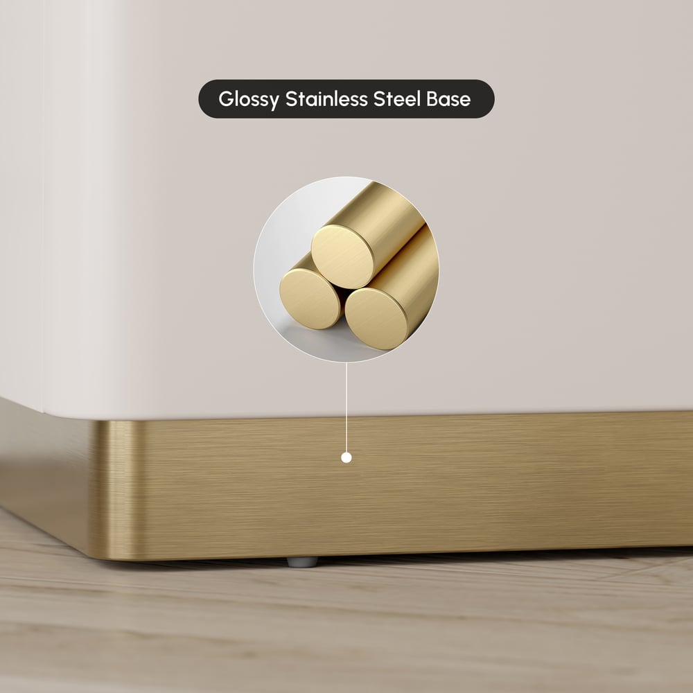 20" Smart 2-Drawer Nightstand with Sintered Stone Top & Charging Station window image