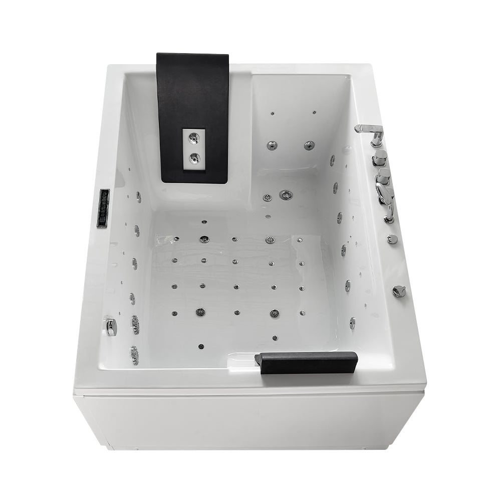 Baignoire double jacuzzi de 182 cm avec contrôle de la température, capacité de 450L image de fenêtre