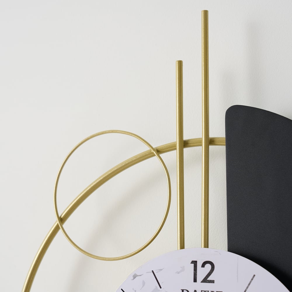 77cm Modern Metal Wall Clock with Dimmable LED Light and Remote Control window image