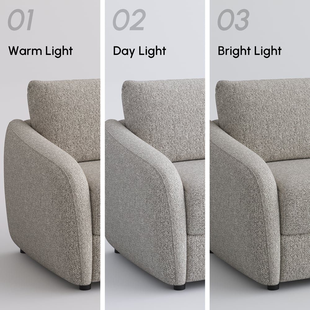Sofá-cama de chenille com desempenho moderno Imagem da janela