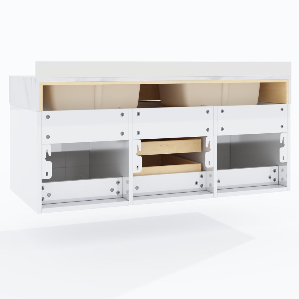 Aro 120cm Floating Double Bathroom Vanity with Sink and Sintered Stone Top window image