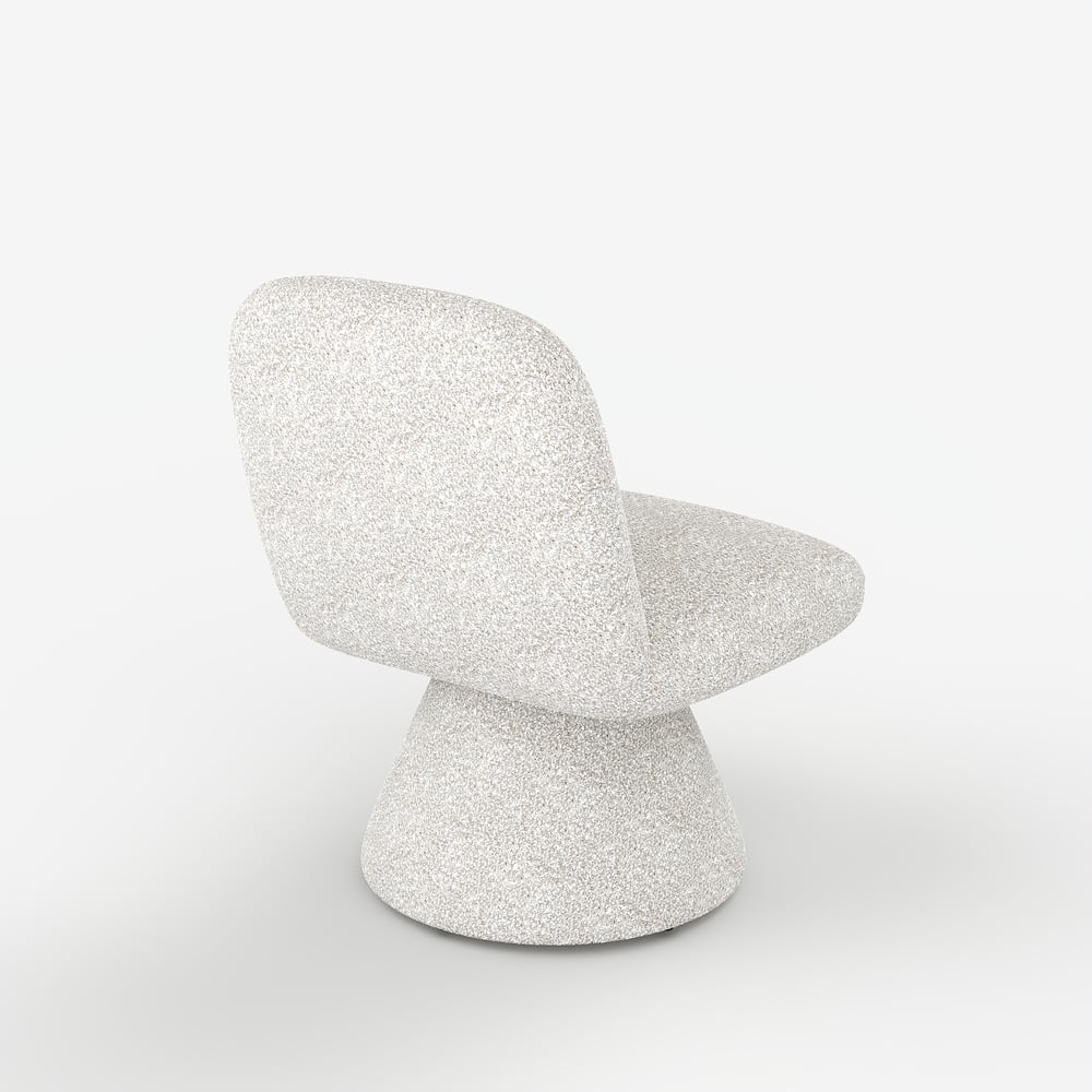 18" Performance Boucle Upholstered Swivel Slipper Accent Chair window image