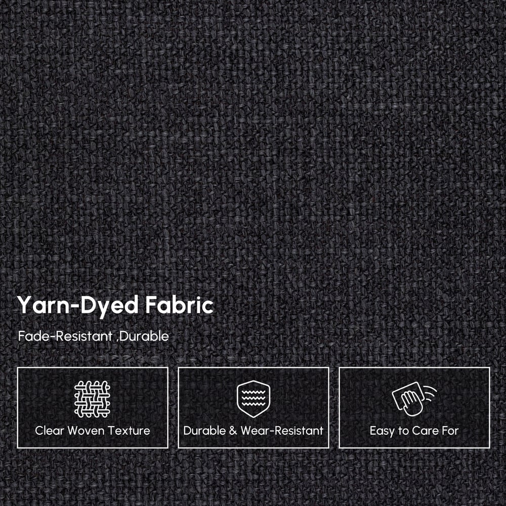 136" Yarn-Dyed Fabric and Faux Leather Reclining Sofa with Metal Legs window image