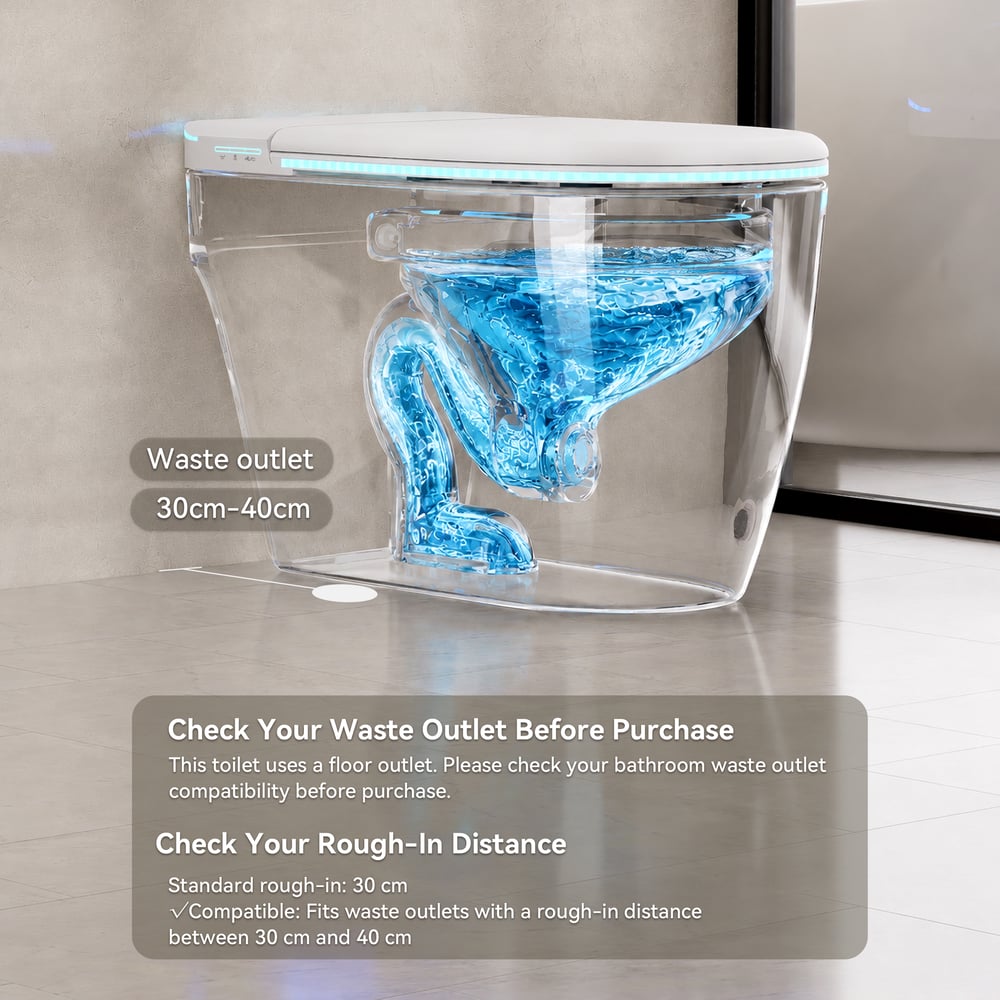 Modern One-Piece Smart Bidet Toilet with Built-In Tank window image